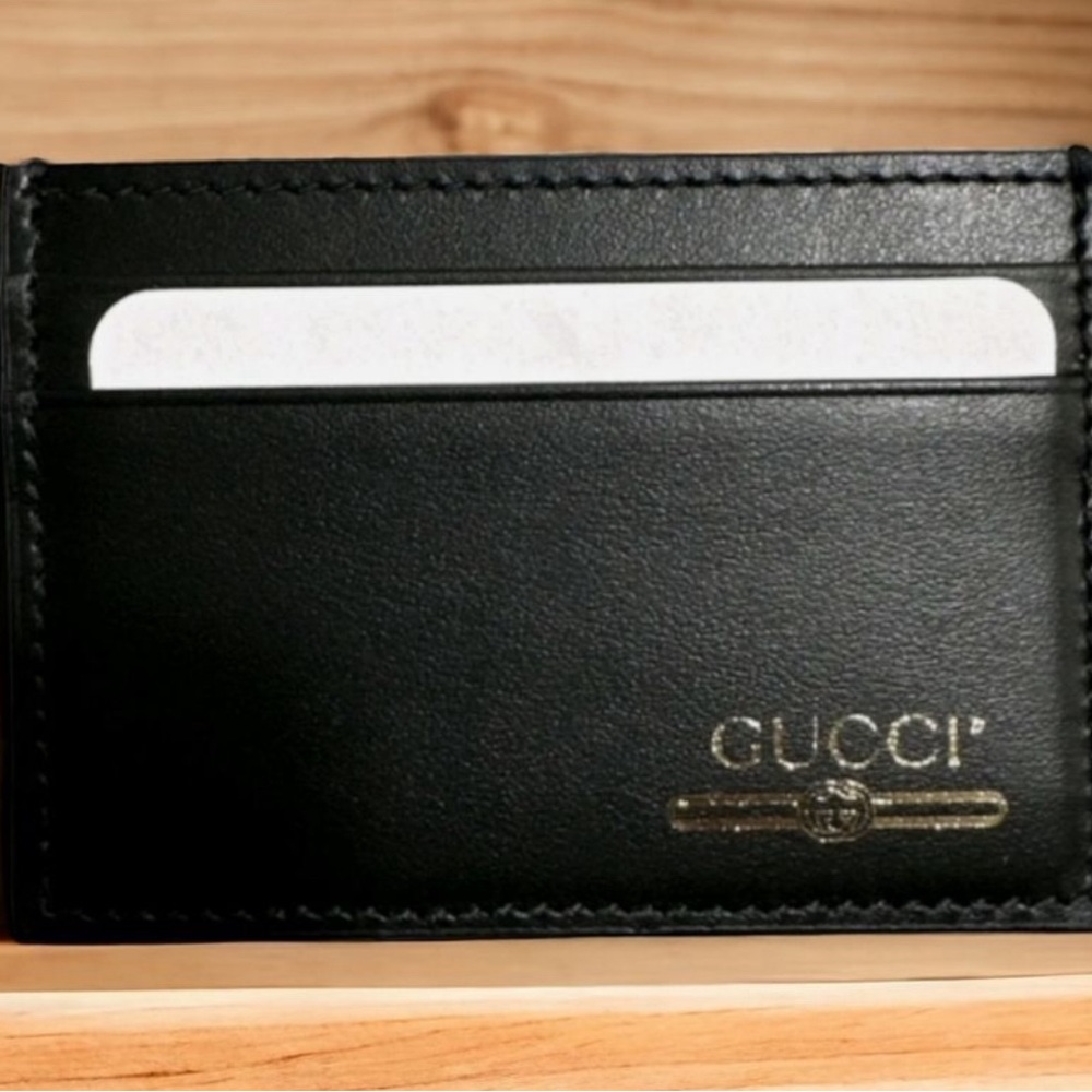 Gucci New Leather Card Holder Unisex